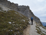 Wir steigen nach Norden zum Kaiserjägersteig auf