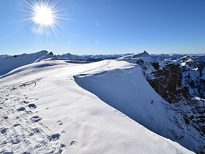 Der Blick nach Süden zum Diedamskopf 