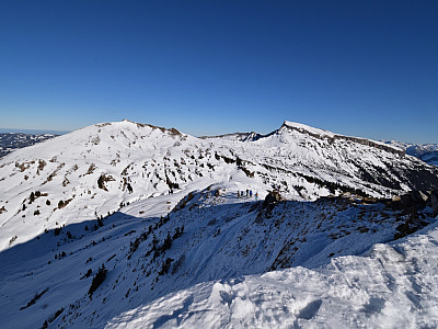 Links vom Hohen Ifen der Hählekopf