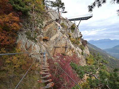 Noch einmal wagen wir uns über die Big-Foot-Brücke ... 