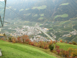 Der Ausblick von der Gipfelstation auf Naturns