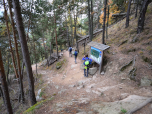 Hier bleiben wir auf den oberen Weg, weiter Richtung Linthof