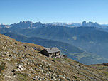 Radlseehütte vor Dolomitenkulisse