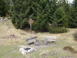 Der kleine Rastplatz am Gipfel des Königsstands