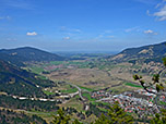 Blick über Unterammergau Richtung Norden