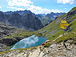 Blick vom Gufelseejoch zum Gufelsee 