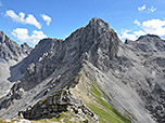 Blick zurück zum Gufelseejoch und zur Parzinnspitze