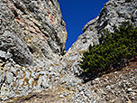 Die Einschartung zwischen Zingerstein und Kohlbergspitze