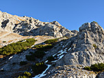 Blick zum Gipfel der Kohlbergspitze