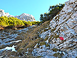 Weiter geht es über Schrofen Richtung Kohlbergspitze