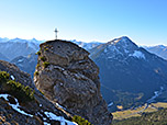 Blick zurück zum Gipfel des Zingersteins