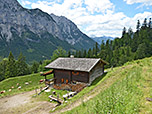 Blick zurück zum Hasentalalm-Niederleger