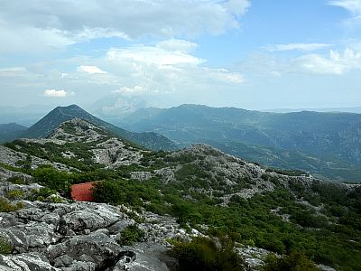 Der Blick nach Osten auf das Biokovo-Gebirge