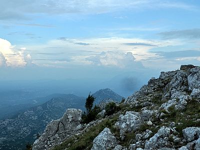 Der Blick nach Osten Richtung Biokovo-Gebirge