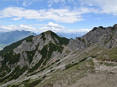 Der Blick zurück zum Vorgipfel