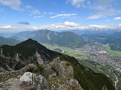 ... auf das Estergebirge, ...