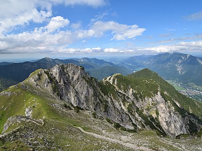 Ein letzter Blick nach Nordosten Richtung Loisachtal