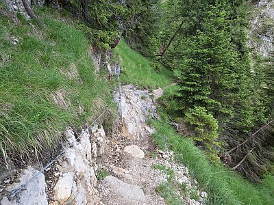Seilversicherte Passagen im Gelbe Gwänd