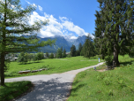 Der Blick zurück auf den Abzweig zur Martinshütte