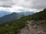 Der Hohe Ziegspitz, leicht links der Bildmitte