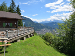 Die sonnige Terrasse der Martinshütte