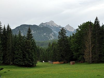 Der Blick auf das Wettersteingebirge