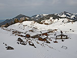 Blick zurück zur Kranzhornalm