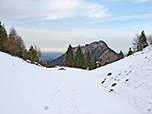 Wir wandern von der Alm auf den Heuberg zu