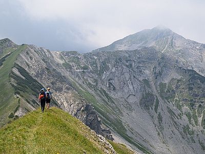 Endlich wird auch die Sicht auf die Krapfenkarspitze frei