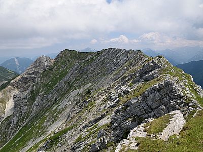 Der Blick über den Grat zurück
