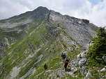 Vor uns liegt nun der finale Anstieg zur Krapfenkarspitze
