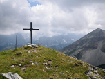 Das schlichte Kreuz der Krapfenkarspitze