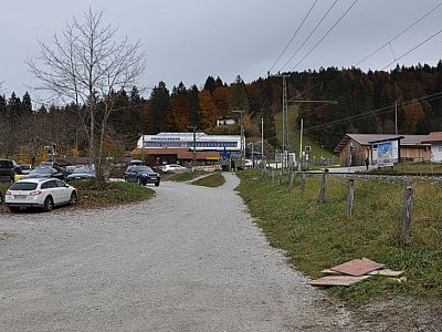 ... zum Parkplatz Alpspitzbahn.