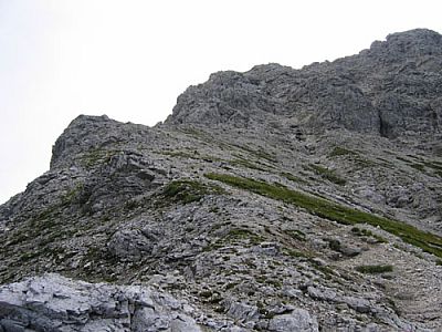 Zum Gipfel hin wird's felsig