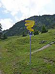 ...und treffen dort auf den Einstieg zum Gamsbocksteig
