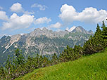 Blick zu Roter Flüh, Gimpel und Köllenspitze
