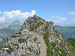 Blick zurück über den Gratverlauf