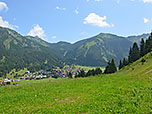 Blick auf Nesselwängle