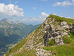 Blick zurück zum Gipfel der Krinnenspitze