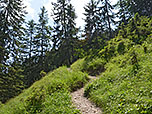 Sehr steil und in vielen kurzen Kehren...