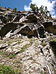 ...zum Einstieg des Klettersteigs