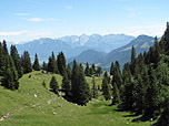 Blick zurück auf den Zahmen und Wilden Kaiser