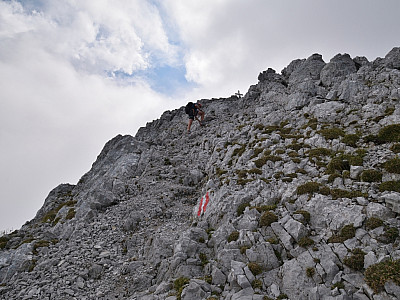 ... und in leichter Kletterei den Gipfel erreichen.