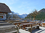 Die Terrasse der Hochsteinalm