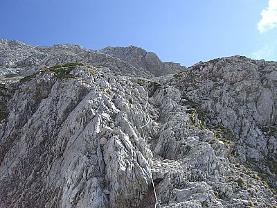 ...das Gelände lehnt sich zurück