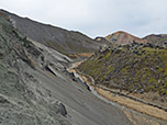 Blick in die Schlucht Grænagil zum Brennisteinsalda