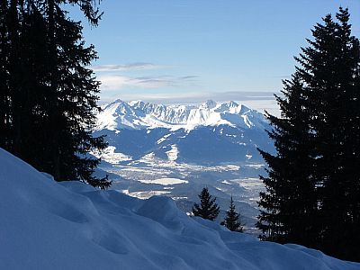 ...und auf die Stubaier Alpen