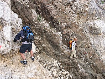 Klettereien auf dem Rückweg