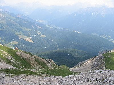 Blick zurück von der Kleinen Latemarscharte