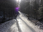 Die Strecke dient im Winter als Rodelbahn